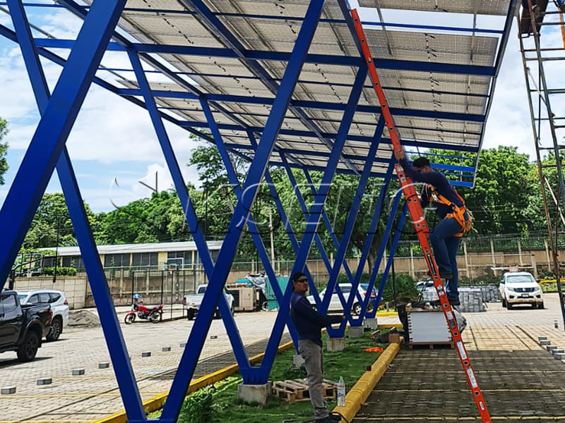 Nicaragua carport 15 kw photovoltaic stents