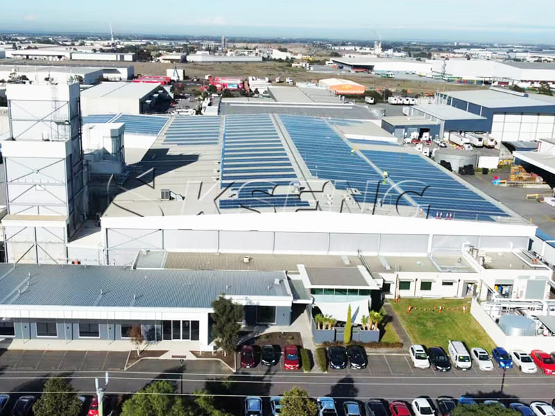 Photovoltaic roof support 1.2 MW Australian industry