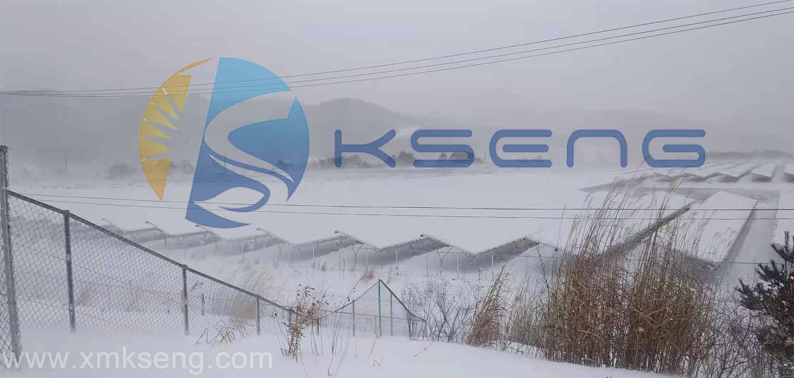 佤邦s ist der Aufprall starker Schnee auf Sonnenkollektor-Montagehalterung