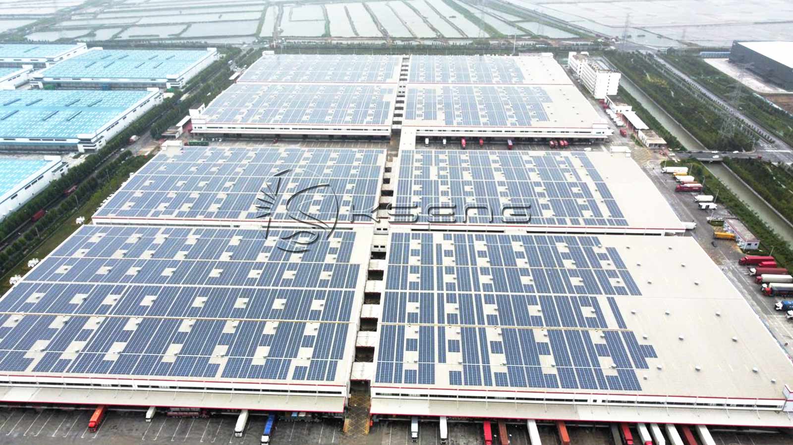 山东-中国Système蒙太奇toit solaire 18MW