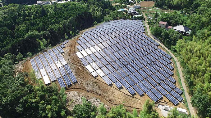 Chiba-ken zonnepaneel grondmontagesysteem 1MW